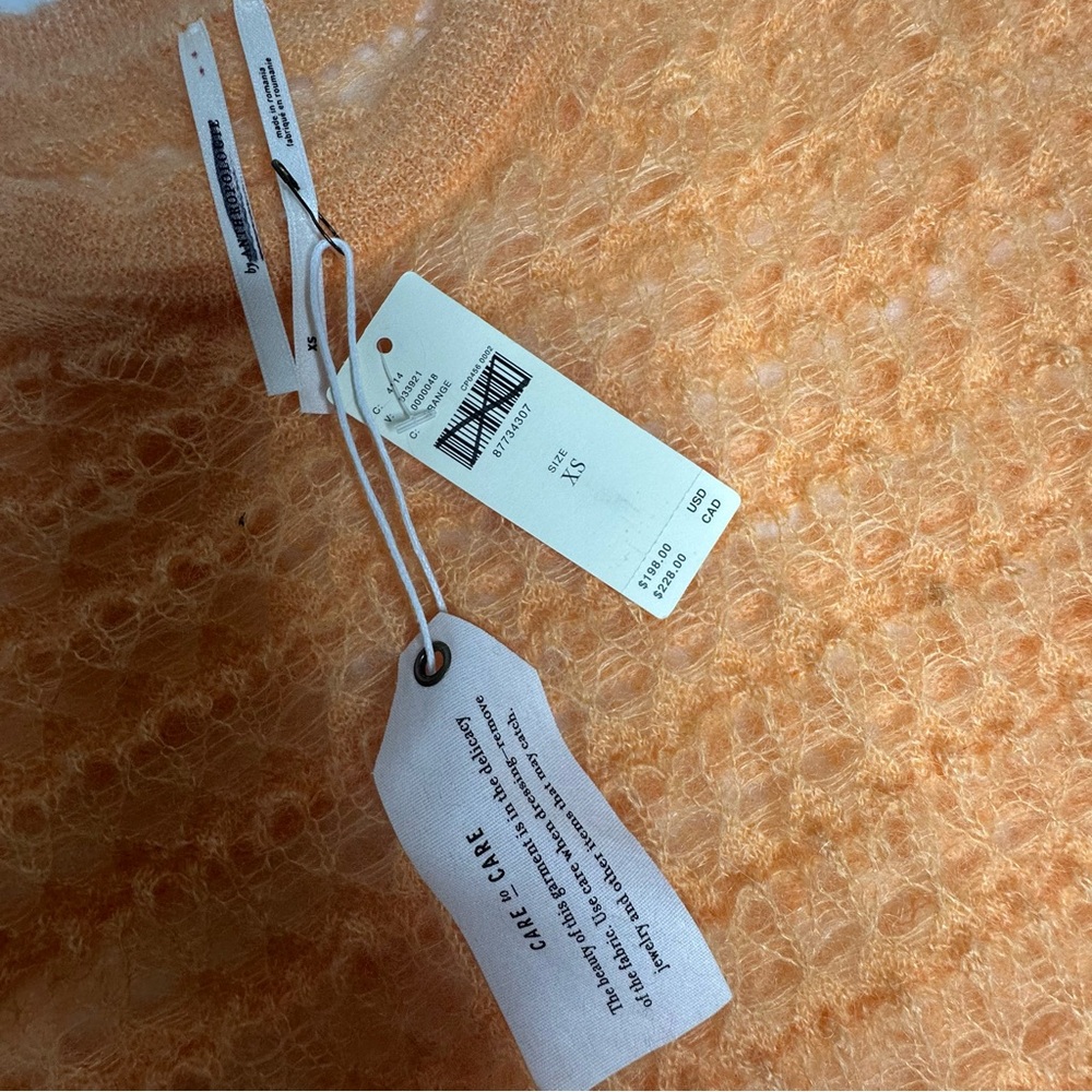 NWT Anthropologie Pilcro Open Stitch Pullover Fuzzy Sweater xs - Picture 12 of 13